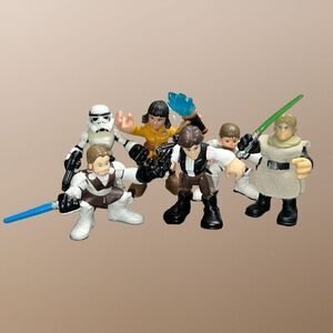 Lot of 6 Playskool Star Wars Super Hero Adventure Figures B3